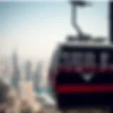 Scenic view of Dubai from the cable car