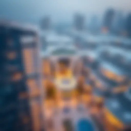 Aerial view of Abdulla Kamber Business Center showcasing its modern architecture