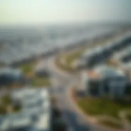 Aerial view of Al Yazia showcasing its modern architecture
