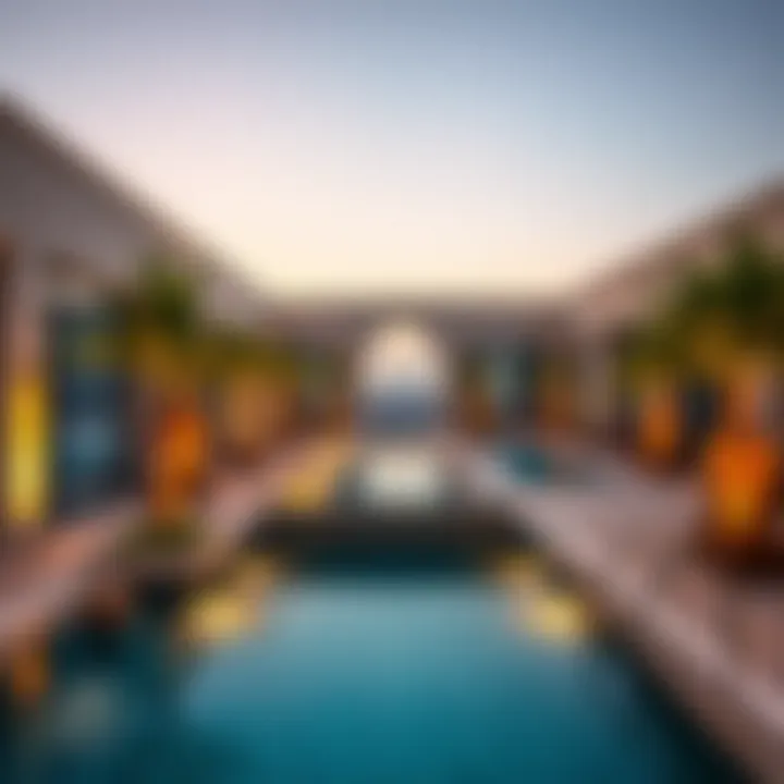 Exclusive amenities offered at Damac Casa including a swimming pool and spa.