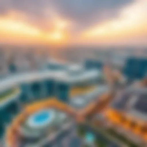 Aerial view of Diera City Center showcasing its modern architectural design