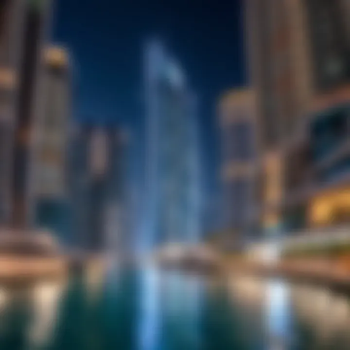 Modern architectural design of Dubai Marina buildings