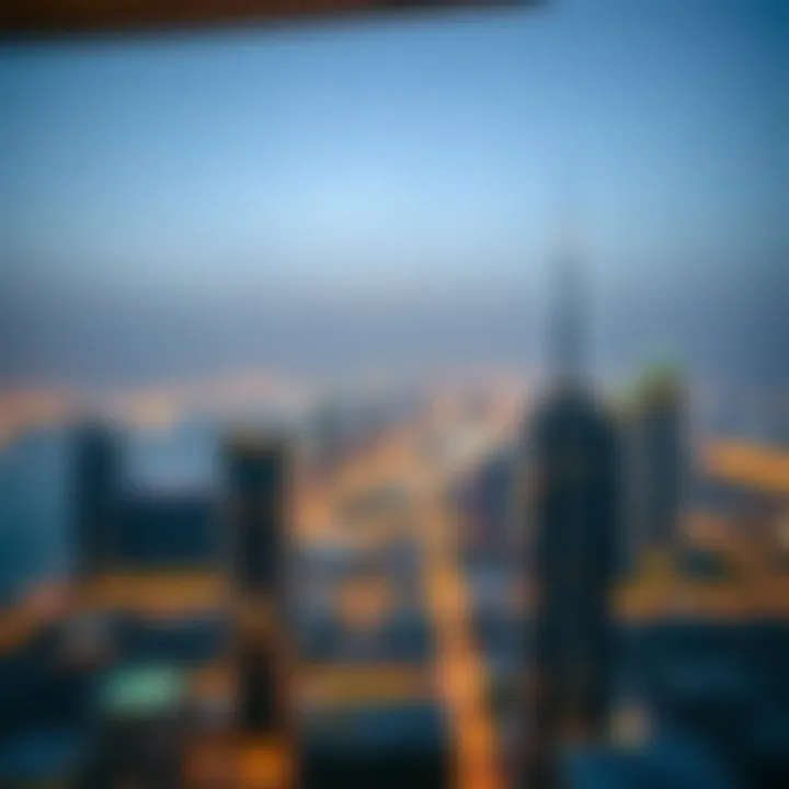 Panoramic skyline view from a high-rise apartment in The Address Jumeirah
