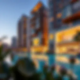 Stunning modern architecture of Dubai Marina