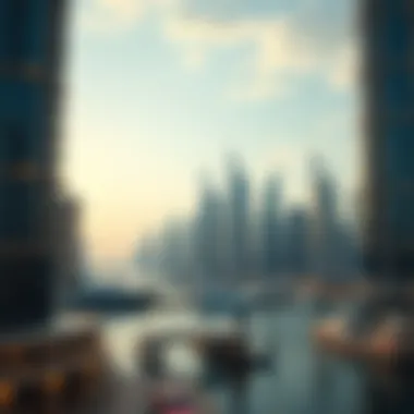Skyline Majesty of Dubai Marina Panoramic view of Dubai Marina skyline