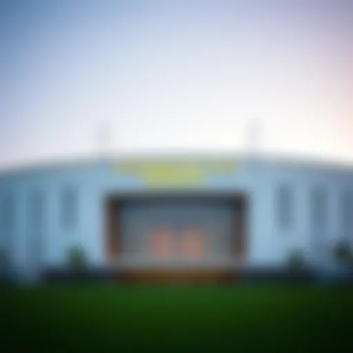 Exterior view of Mohammed Bin Zayed Stadium showcasing its architectural grandeur