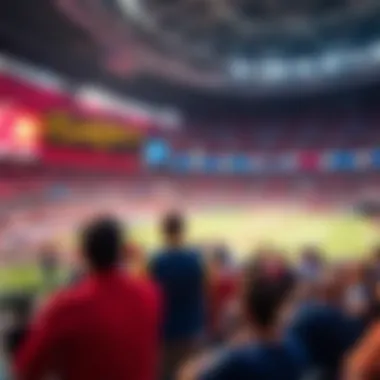Fan experience at a lively event inside the stadium