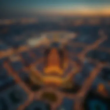 Prime Location of Forte Emaar in Dubai Aerial view showcasing the strategic location of Forte Emaar
