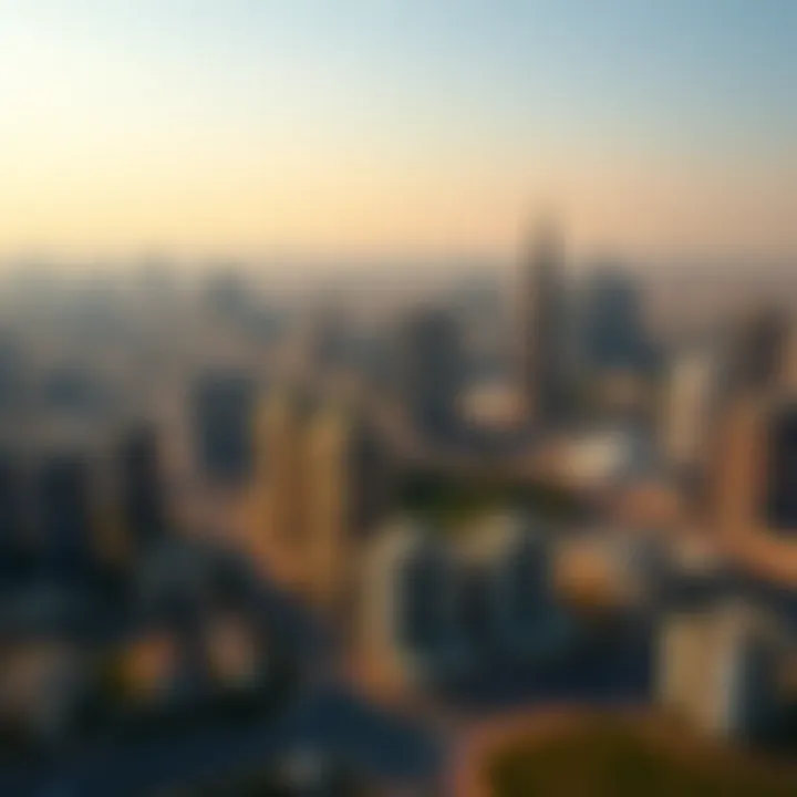 Aerial view of International City, Dubai highlighting residential areas