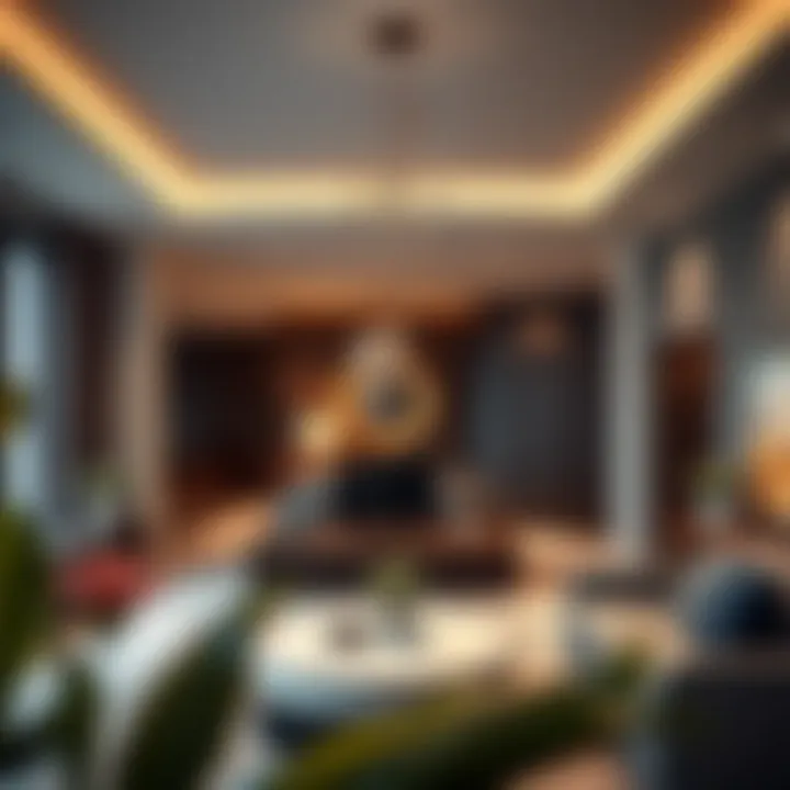 Modern apartment interiors showcasing rental accommodations