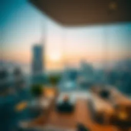 Breathtaking skyline view from a luxurious penthouse in Dubai