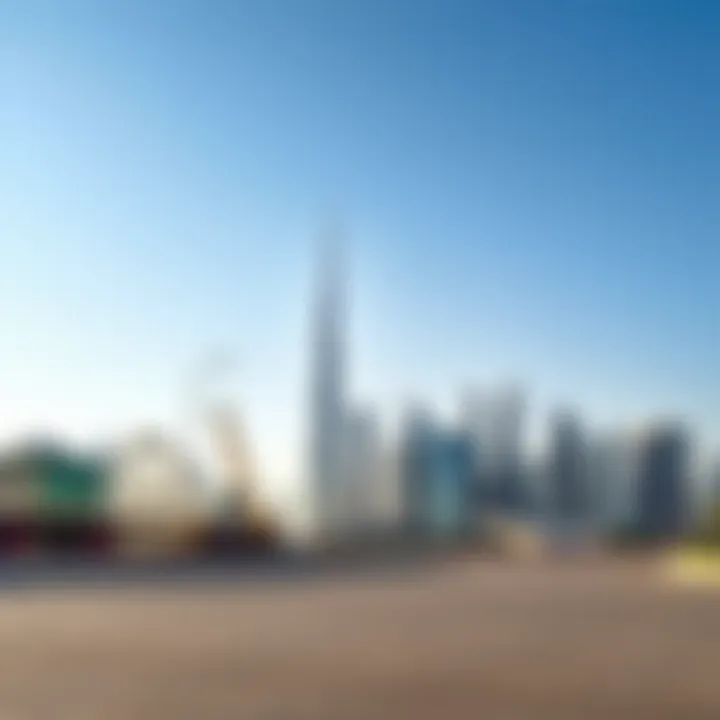 Dubai skyline with efficient maintenance service representation