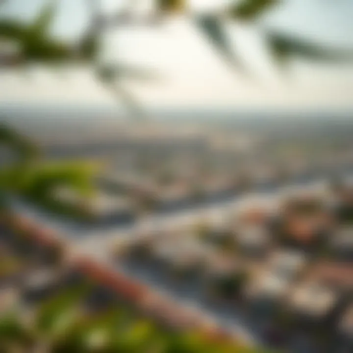 Aerial view of a developing neighborhood in Dubai