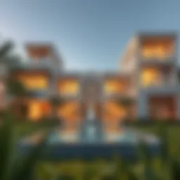 Luxurious villa showcasing modern architecture in Dubai