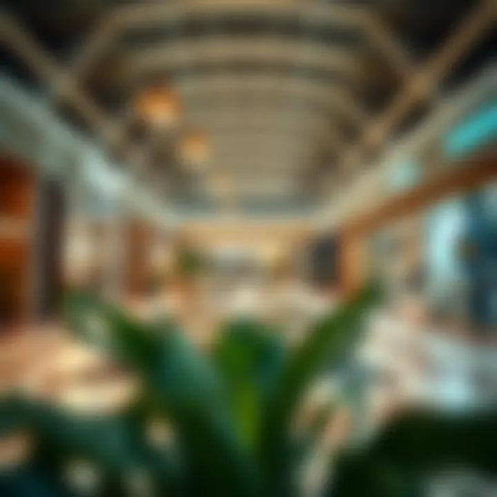 A vibrant shopping environment within Zabeel Furniture Mall
