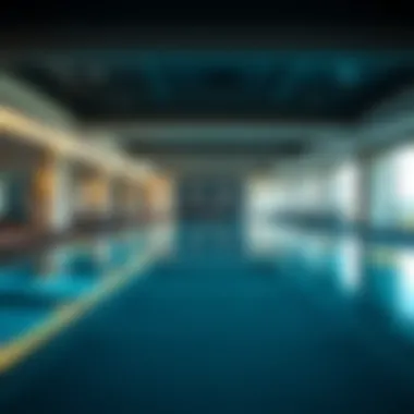 Amenities available at Zaytouna Residence including pool and fitness center
